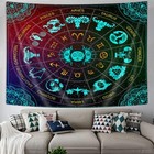 Zodiac Astrology Tapestry  Sun And Moon Constellation Blacklight Tapestry Wall H