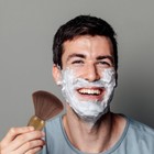 1pc Beard Care Shaving Brush For Men With Comfortable Handle Design