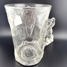 Vintage 1998 Coca-cola Mug Frosted Clear Glass W Polar Bear Drinking Coke