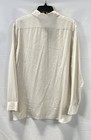 Babaton Women s Cream 100  Silk Long Sleeve Button Up Blouse Size M