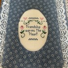 Vintage Padded Homemade Photo Album Scrapbook Friends Cross-stitch Grandma Core