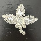 Vintage Lady Ellen Crystal Rhinestone Flower Hair Clip 2  Jewelry Juliana