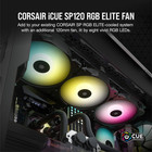 Icue Sp120 Rgb Elite Performance 120mm Pwm Single Fan