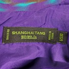 Shanghai Tang Silk Cheongsam Dress Abstract Floral Print Mandarin Collar Us 10