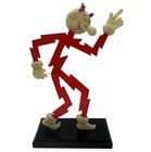 Vintage 1960 s Reddy Kilowatt Translucent Plastic Figure W black Stand