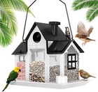 Solar Bird Feeders House For Outside Hanging  Metal Wild Bird Feeder For Outdoor