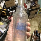 Pepsi-cola Vintage Clear Glass Soda Bottle  Blue Label  blue Ribbon Quality 
