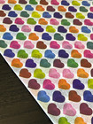 Rainbow Hearts Design Tissue Paper Sheets Choose Size   Package Amount
