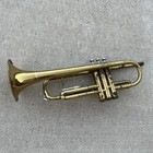 Vintage Brass Trumpet W  Case  Frank Holton Mouth Piece  50s Or 60s  