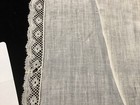 L380    antique 1910s Vintage Fancy Cutter Valenciennes Lace Handkerchief 9   sq