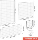Briartw 5 Pieces Acrylic Stamp Block Clear Stamping Tools Set With Grid Lines Fo