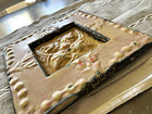 Antique Tin Ceiling Tiles wood Square Wall Hanging Artwork