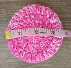 Set Of 5 Crochet Handmade Round Dish Cloths 100  Cotton Color Pink Flamingo
