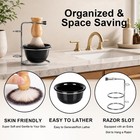 Men s 3 In 1 Shaving Brush Set  Nylon Brush With Stand   Bowl