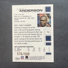 2002 Topps Finest  999 Mike Anderson  74 Authentic Game Worn Used Jersey Patch