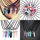20pc Natural Quartz Crystal Stone Point Chakra Healing Gemstone Pendant Necklace