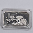 Happy Anniversary Fine Silver  Art Bar Silvertowne Mint 1 Oz 999  Silver Sealed