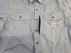 Carhartt Mens Long-sleeve Button-down Work Shirt  Gray