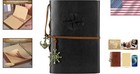 Refillable Leather Journal Notebook With Lock - Vintage Embossed Travel Diary