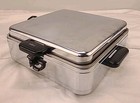 Rare Vintage 50   s Sunbeam Model W-2 Waffle Maker Chrome Finish Made In Usa Works