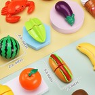 100pcs Cutting Play Food Set For Kid Kitchen storage Basket With Vegetable f  