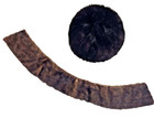 Vintage Real Mink Fur Brown Pillbox Hat And Mink Collar