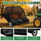 42  Heavy-duty Tow-behind Lawn Sweeper Debris Collector Adjustable Height Flat