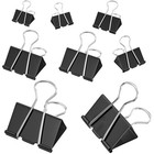 200 Count Binder Clips Assorted Sizes  4 Sizes Large  Medium  Small  Mini  Metal