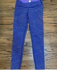 Ivivva By Lululemon Rhythmic Crops  Blue  Purple  And White Striped Sz 14