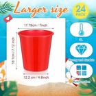 24pk Plastic Ice Bucket 3 Liter Red Disposable Party Wine Champagne Beer Cooler