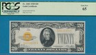  20  1928 Gold Seal Gold Certificate  Pcgs  Gem New 65ppq