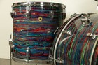1969 Ludwig Psychedelic Red Super Classic Drum Set