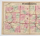 1872 Pennsylvania Map Original  23x14  Railroads Townships Counties