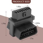 Zpana Obd2 Splitter  Obdii Full 16 Pin One Male To Two Female Extension Black 