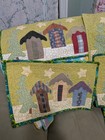 Set Of 6 Vintage Handmade Patchwork Applique Country Cottage Home Placemats