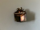 Lenox Sterling Silver   Gold Plate Gift Box With Bow Pendant  Brooch Pin