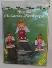 Vintage Bucilla Felt Jeweled Christmas Ornaments Kit Tree Top Angel   Ornaments