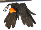 Nos Vintage Deerskin Women s Black Leather Driving Gloves Sz L Nwt Gift
