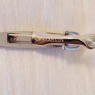 Vintage Sarah Coventry Scroll Tie Clip Bar Silver Tone Metal Old Money Mcm 15442