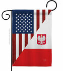 Us Polish Friendship Garden Flag Regional Decorative Gift Yard House Banner