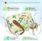 143-pc Portable First Aid Kit For Home  Car  Travel  Survival