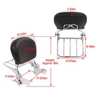 Backrest Sissy Bar Luggage Rack For Harley Touring Road King Electra Glide 97-08