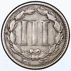 1865 Three Cent Nickel Usa 3c