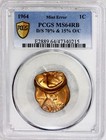 1964 1c Lincoln Cent -- Double Struck 70  And 15  Off-center --pcgs Ms64 Rb