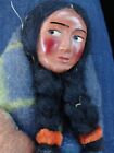 Antique Vtg Minnetonka Skookum Doll Indian Native American Blanket 