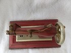 9 3 4  Vintage Casige Red Hand Crank Toy Sewing Machine
