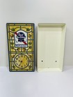 Vtg 1970 s Pabst Beer Sign Pub Light Up Clock Faux Stain Glass Pbr Bar Man Cave