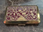 Vtg 1930s Richard Hudnut Triple Vanity Compact Powder Rouge Lipstick Art Deco