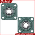 2 Pcs Ucf205-16 Solid Base Pillow Block Flange Mounted Bearing 1  Bore 4 Bolt