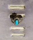 Vintage Navajo Native American Turquoise Sterling Silver Ring Size 3-3 4